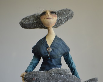Fisherman's Daughter. Girl Art Doll. OOAK. Handmade.