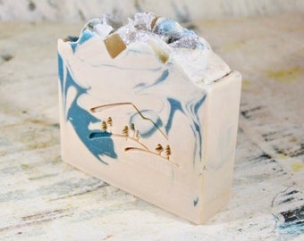 Jack Frost Handmade Soap, Peppermint Soap, Winter Soap, Cold Process Soap, Goat Milk Soap, Shea Butter Soap, Homemade Soap, Handcrafted Soap