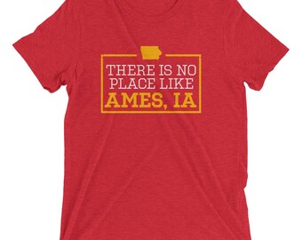 There Is No Place Like Ames Triblend Short Sleeve T-Shirt