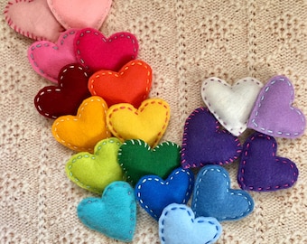 Felt Heart Cat Toy with Catnip and Jingle Bell