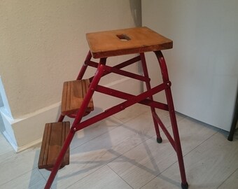 Vintage stool folding steps