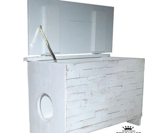 Cat litter box , Cat Furniture, Kitty litter box, Made to Order