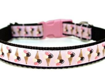 Summer Dog Collar 3/4" Ice Cream Dog Collar