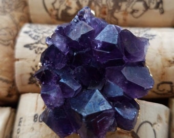 Rough Amethyst Druzy Pendant Lovely