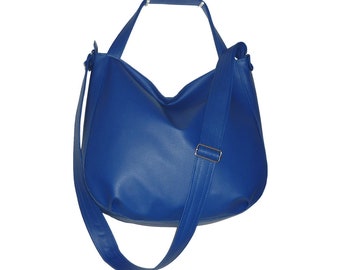 dark blue bag, dark blue hobo bag, dark blue crossbody bag, dark blue purse, dark blue faux leather bag