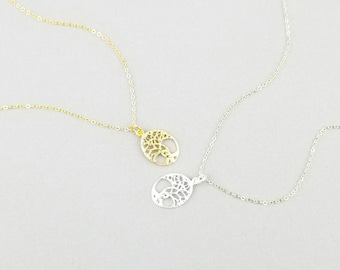 Tree of Life necklace / Sterling Silver Tree of Life / Gold Tree of Life necklace / Gift for Her / Gift for Mom / Tree Necklace