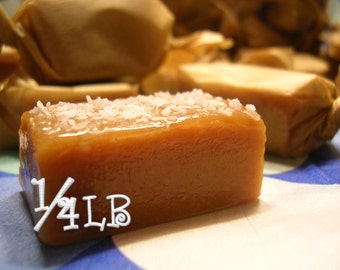Chewy Salted Caramels - Individually Wrapped Quarter Pound - BEST CARAMELS EVER