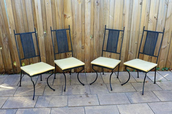 high mesh back patio chairs set of 4 mid century modern metal