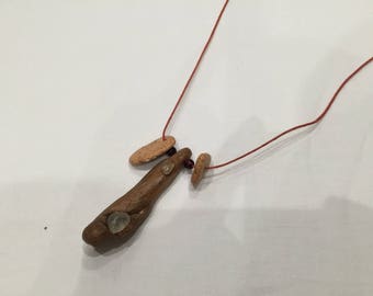 Driftwood necklace and beads