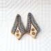 Rustic Boho Earring Charms or Beads-- Antiqued Ivory, Blue, and Yellow-Orange