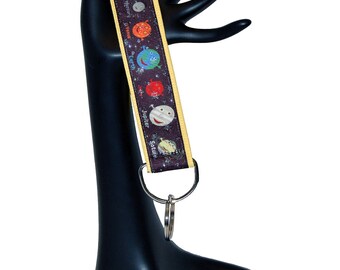 Wristlet Style Key Fob - Solar System Happy Planets