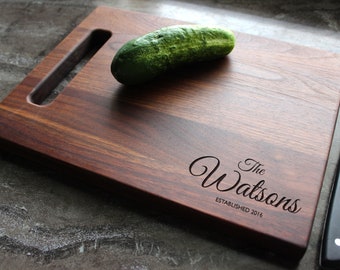 Personalized Cutting Board - Engraved Cutting Board, Custom Cutting Board, Wedding Gift, Housewarming Gift, Anniversary Gift, Engagement #71