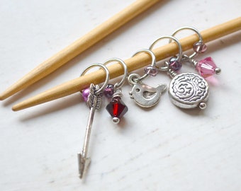 Knitting Stitch Marker Set - Warrior Princess / Snag Free / Small Medium Large Sizes Available