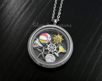 Pick 7 Charms of your choice / Floating Locket / Memory Locket / Hand Stamped Jewelry
