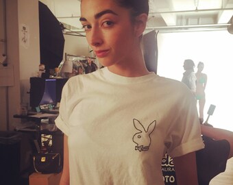 Playboy Bunny Hand Embroidered Tshirt