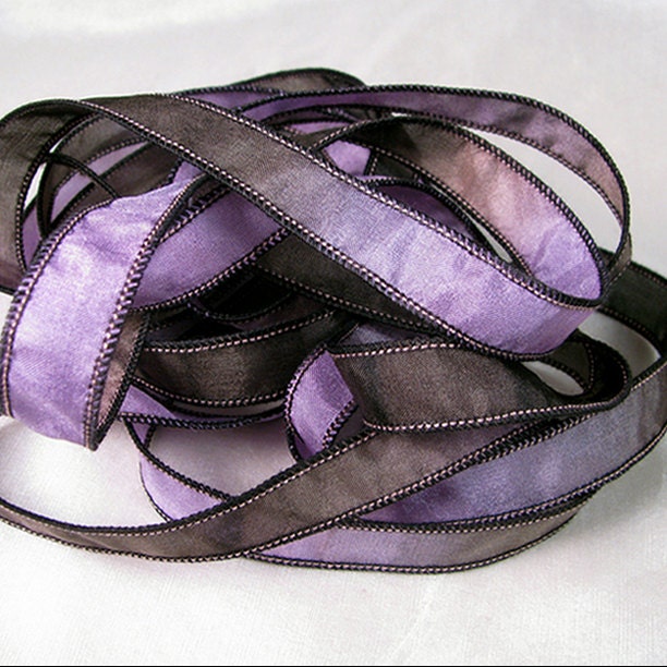 Hand Dyed Silk Ribbon Hand Painted Ribbon Bracelet Silk