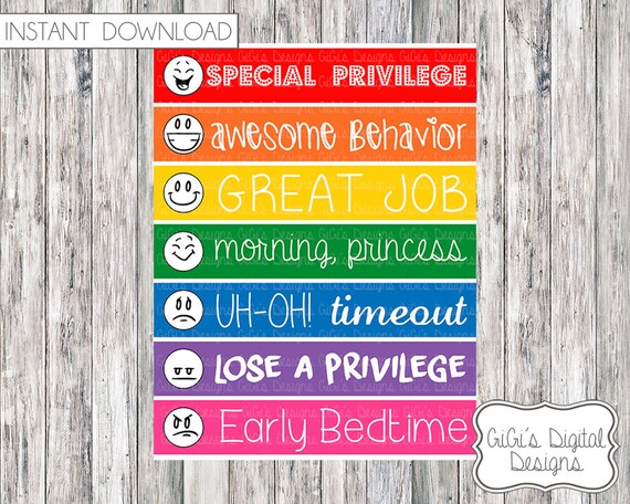 Items Similar To Behavior Chart For Kids Digital Childrens Chart items-similar-to-behavior-chart-for-kids-digital-childrens-chart