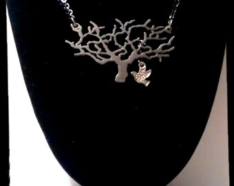 Freedom Bird Tree Necklace