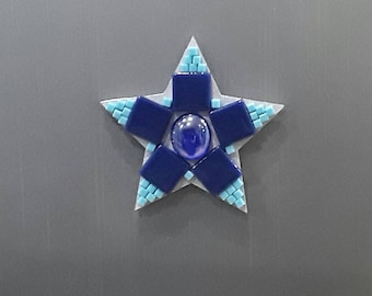 Star magnet, fridge magnet, Mosaic magnet
