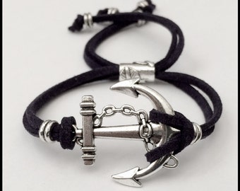 Women's and Girls Anchor Charm Bracelets, Silver Nautical Ship Bracelet, Popular Anchor Gifts, Trending Anchor Jewery, Slip on Bracelets
