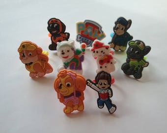 Paw Patrol Rings Party Favors Cupcake Toppers 9 Pieces