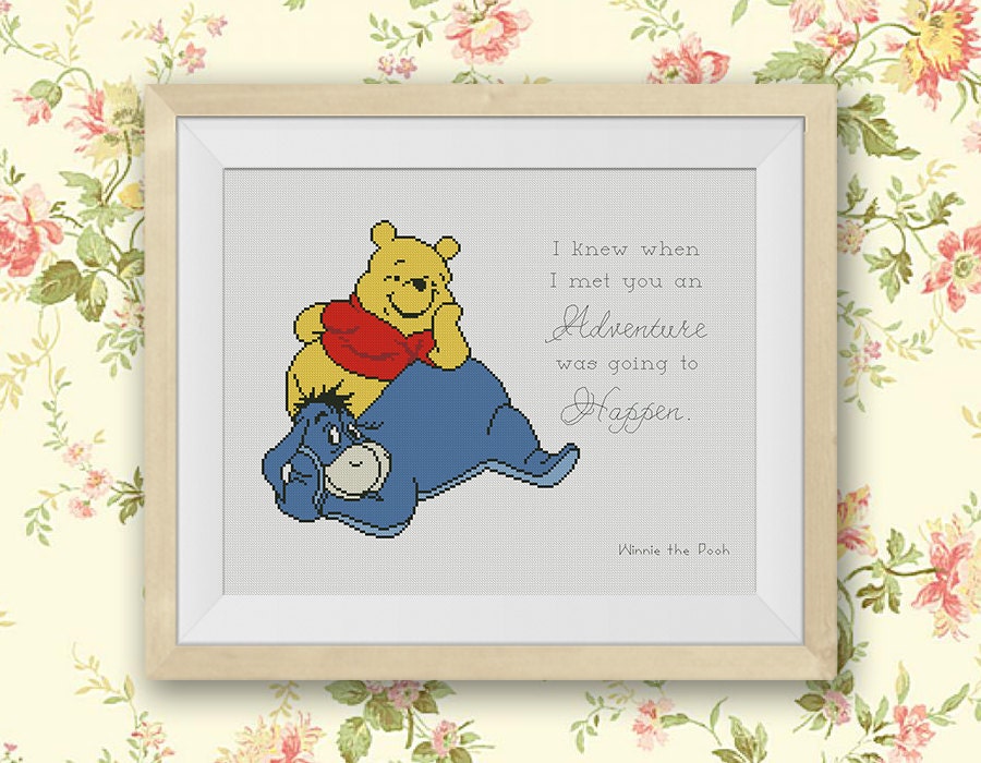 BOGO FREE Winnie the Pooh Cross Stitch Pattern Pooh Quote
