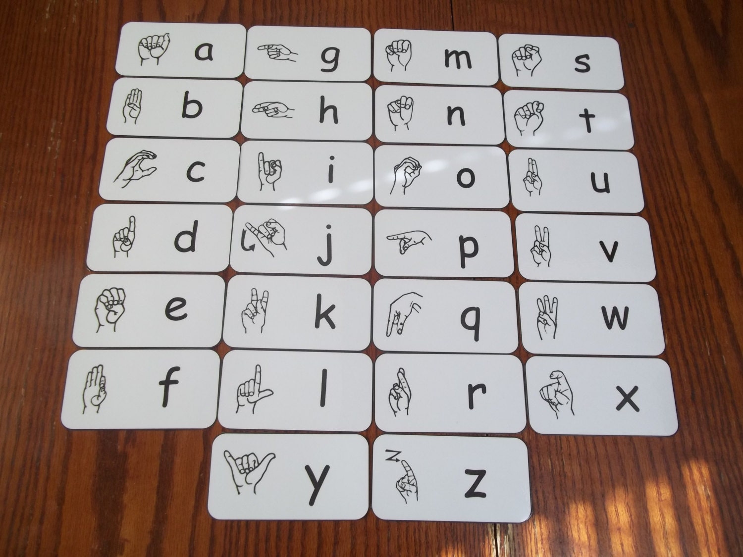 American Sign Language Alphabet Flash Cards. Early learning