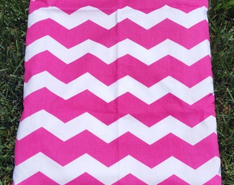 Stylish Pink Chevron Wet/Dry Bag Wet or Swimsuit Bag and Eco-Friendly