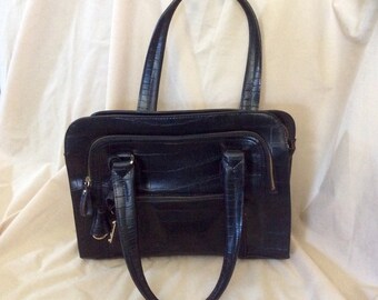 Purse, Vintage Liz Claiborne, black, RN 52002