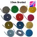 10mm Braided Rope 100% natural Cotton Soft Colorful Craft Décor Sewing Trim 8 strand pet safe