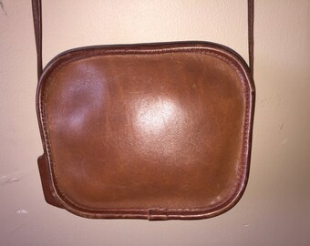 COACH VINTAGE Brown Leather Hadley Zip Crossbody Shoulder Bag #9935 USA