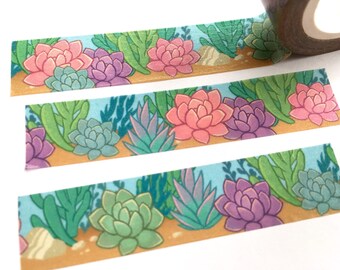 Succulent washi tape