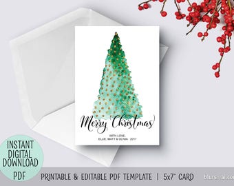 pdf christmas card etsy