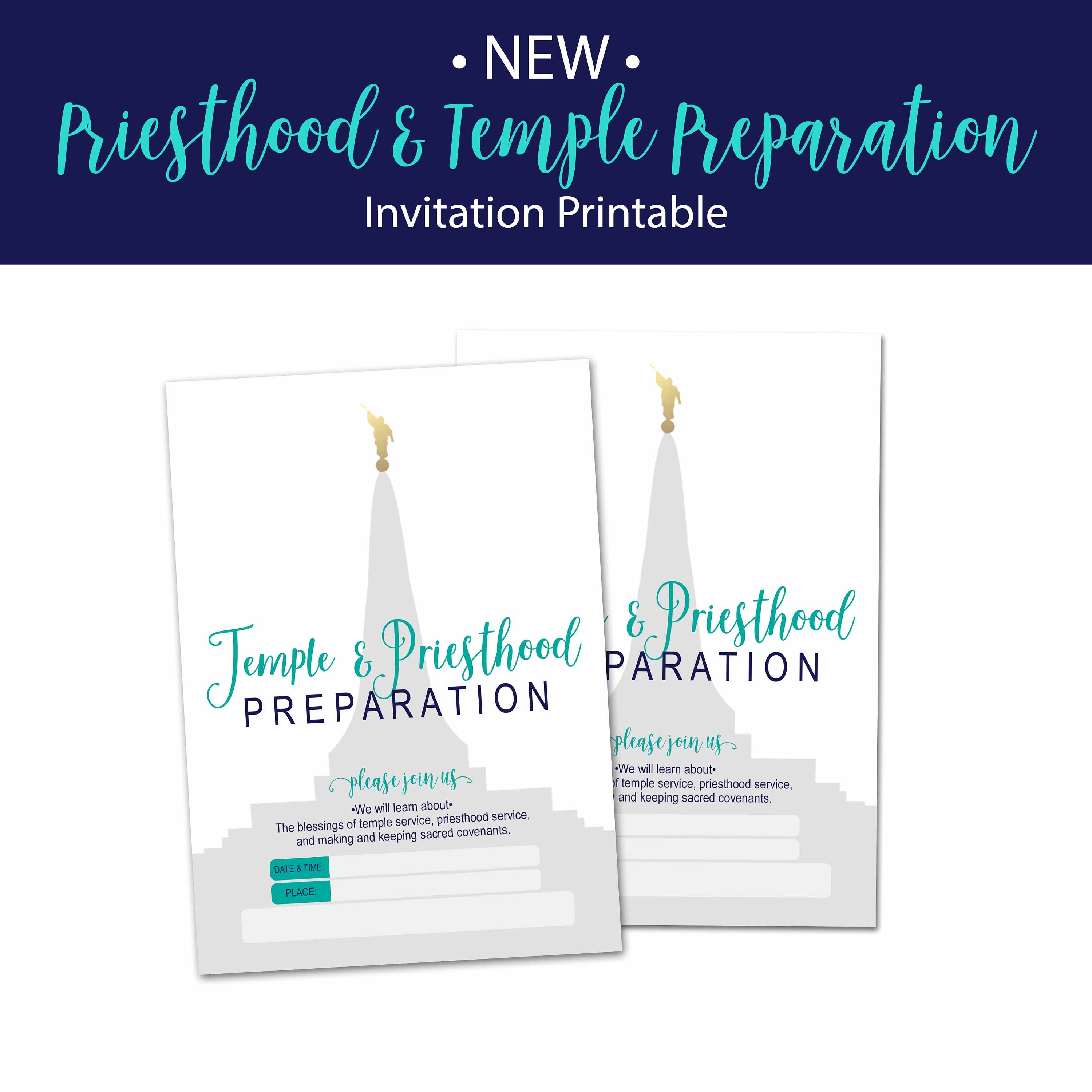 LDS Priesthood and Temple Preparation Invitation-LDS