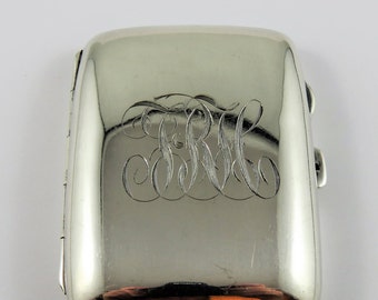 Sterling Silver English Cigarette Case with Hallmarks