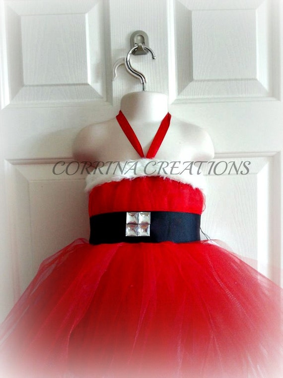 Items similar to Santa Baby Tutu Dress, Christmas Boutique ...