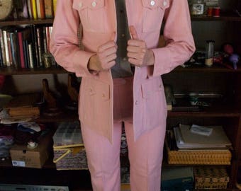 Vintage 70's Pink Western Suit