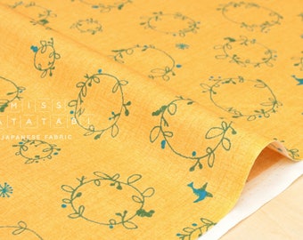 Japanese Fabric Nina Flower Garland - mustard - 50cm