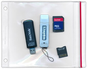 Flash Drive/CD Zipper Binder Case - 25 pack - R1982-25