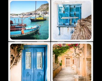 Eyeshoot The Beauty of Greece Ceramic Coaster Set