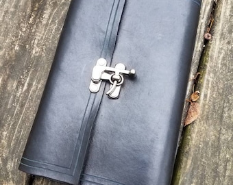 Leather Hand Bound Journal with Tea Stained Pages
