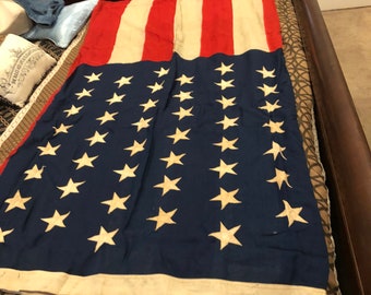 Antique 45 star american flag XLG