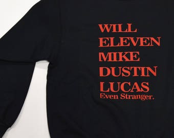 Stranger Things Sweater Crewneck Cast