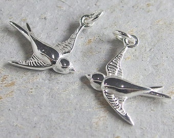 2 of 925 Sterling Silver bird charms 15x17mm. :th2006