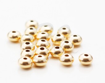 10 Pieces of 14K Gold Filled Saucer Spacer Beads - Spacer 3mm*