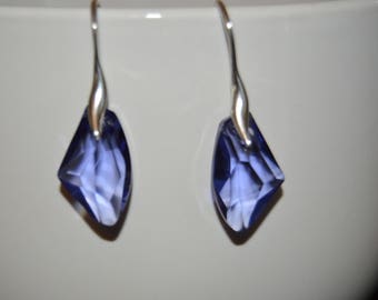 Swarovski 19mm Amethyst Galactic Pendant Earrings