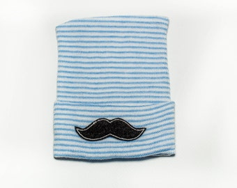 Mustache Newborn boy hat, newborn boy hospital hat, newborn boy hat, baby boy hat, baby boy hospital hat, newborn hat, baby hat