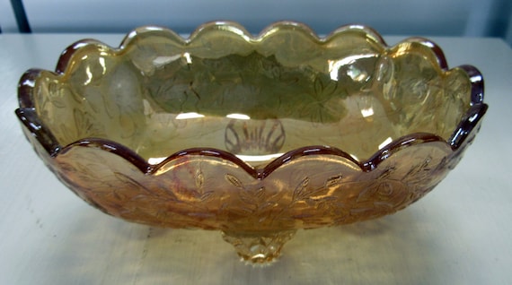 Carnival glass small candy bowl