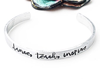 Dance Teacher Gift, Dance Teacher Bracelet, Teacher Gifts, Christmas Gift for Dancer, Dancer Jewelry, Dance Bracelets, Dance Teacher, Ballet