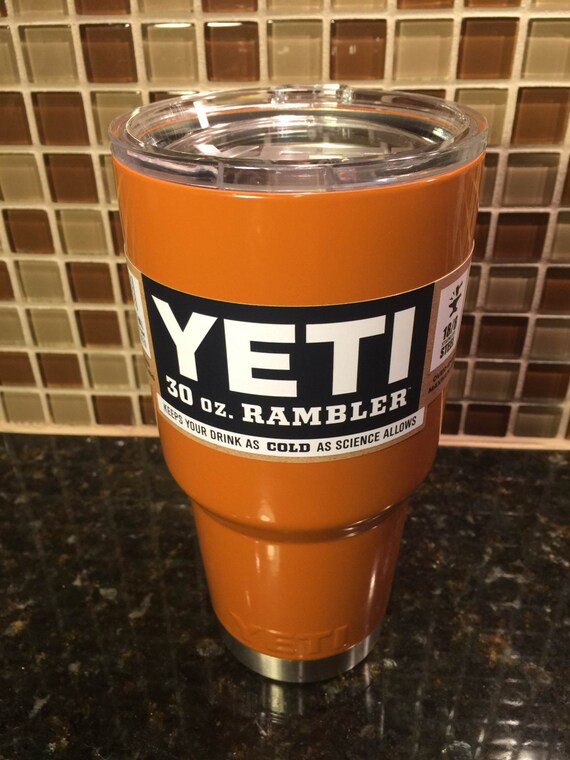 Custom YETI 30 oz Rambler Burnt Orange / Powder Coated